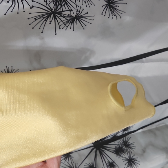 1980's one piece lycra workout leotard with stirrup feet - Picture 3 of 5